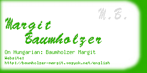 margit baumholzer business card